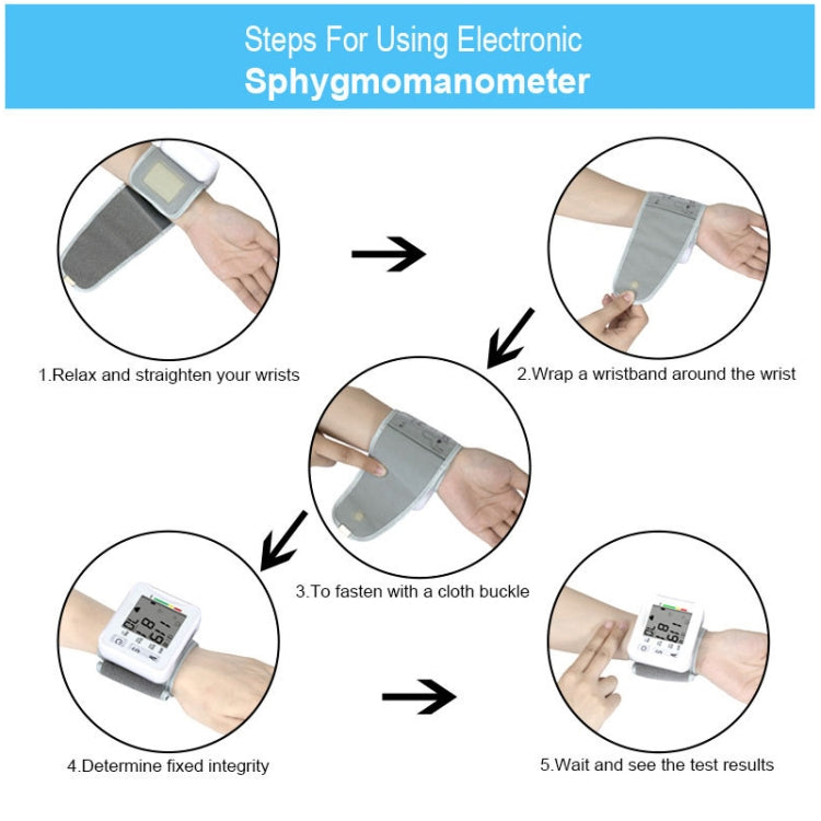 KWL-W01 Home Automatic Smart Wrist Electronic Sphygmomanometer, English With Voice, English Without Voice