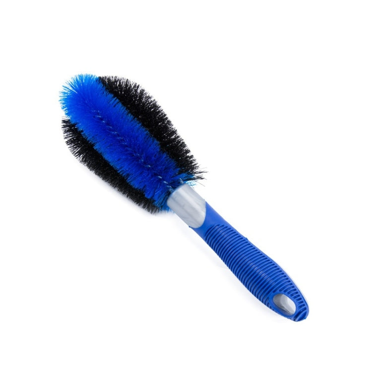 3 PCS Wheel Hub Long-Handled Brush Special Tool For Powerful Decontamination & Cleaning Of Tires, Blue Straight Brush, Blue Short Handle, Blue Long Pole