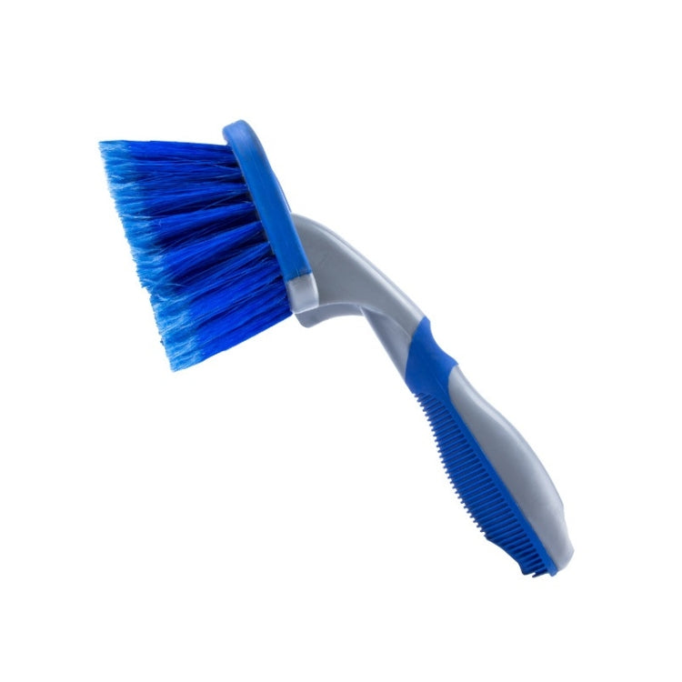 3 PCS Wheel Hub Long-Handled Brush Special Tool For Powerful Decontamination & Cleaning Of Tires, Blue Straight Brush, Blue Short Handle, Blue Long Pole
