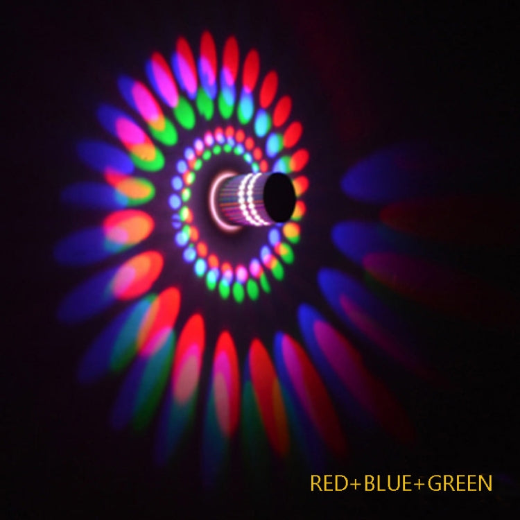 3W Modern Interior Creative Spiral Round Wall Lamp for Club, KTV, Corridor, Aisle, Background Wall Decoration Lamp