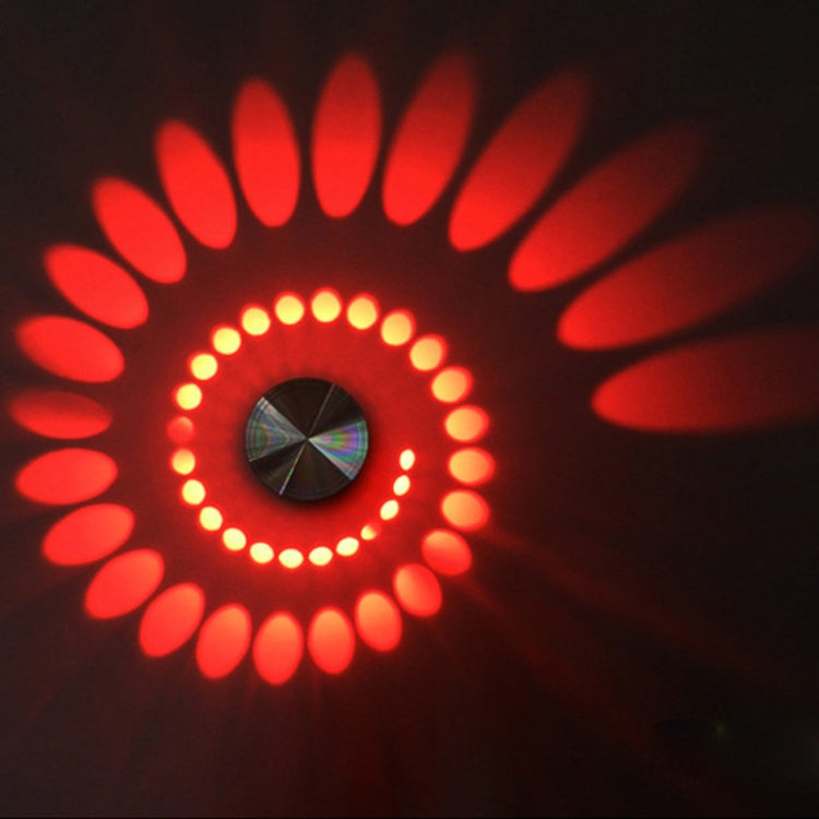 3W Modern Interior Creative Spiral Round Wall Lamp for Club, KTV, Corridor, Aisle, Background Wall Decoration Lamp