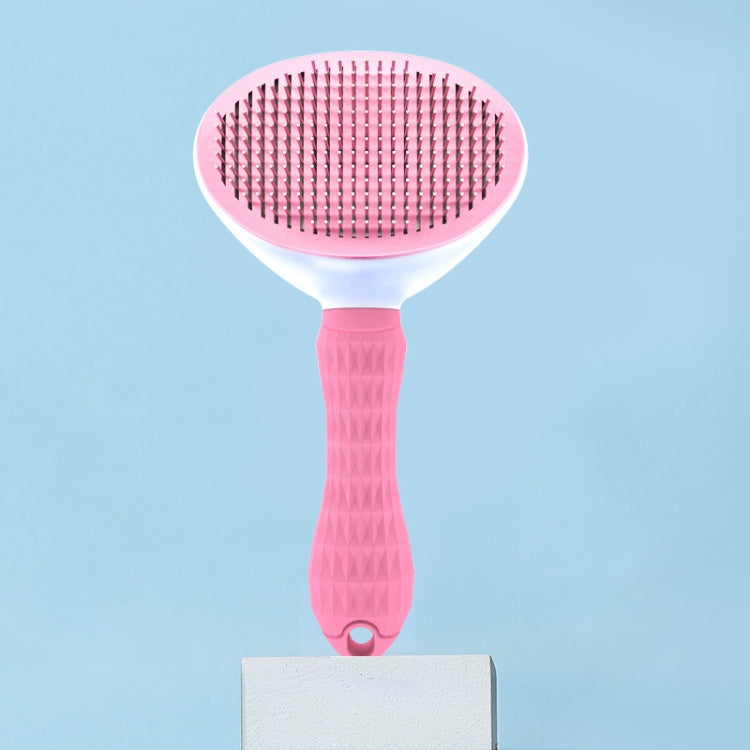 Stainless Steel Needle Automatic Cleaning Pet Hair Removal Dog Brush Pet Comb, Blue Thick Needle, Blue Fine Needle, Pink Thick Needle, Pink Fine Needle, Gray Thick Needle, Gray Fine Needle