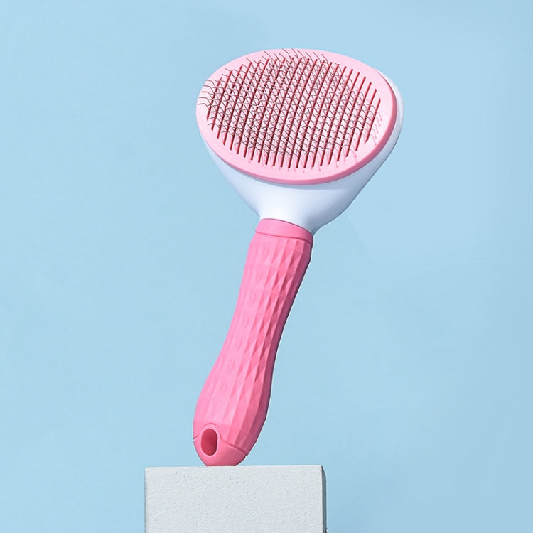 Stainless Steel Needle Automatic Cleaning Pet Hair Removal Dog Brush Pet Comb, Blue Thick Needle, Blue Fine Needle, Pink Thick Needle, Pink Fine Needle, Gray Thick Needle, Gray Fine Needle