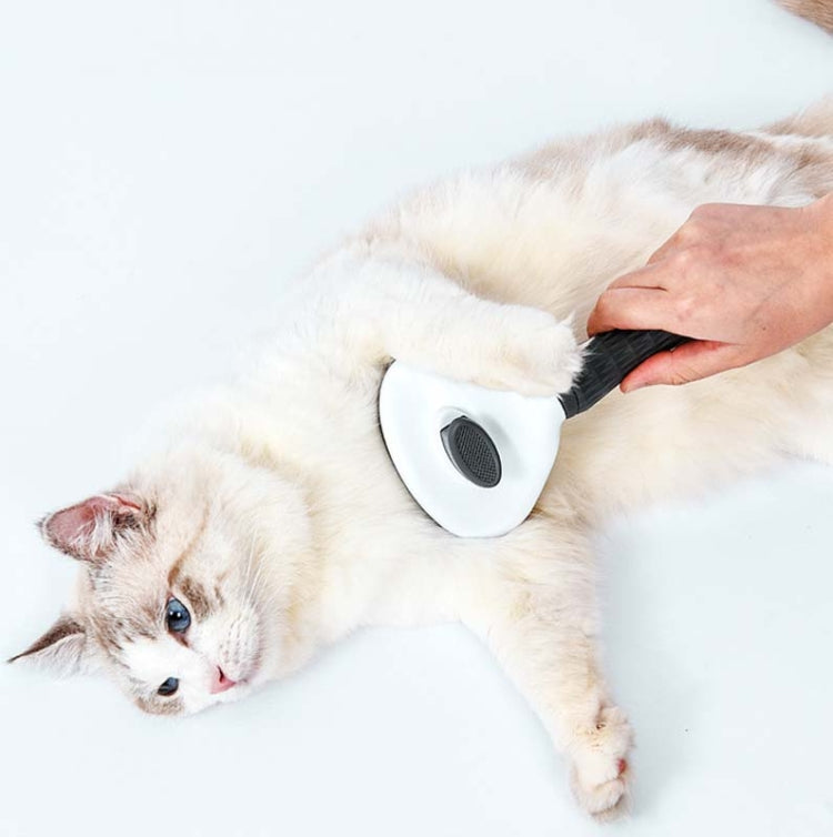 Stainless Steel Needle Automatic Cleaning Pet Hair Removal Dog Brush Pet Comb, Blue Thick Needle, Blue Fine Needle, Pink Thick Needle, Pink Fine Needle, Gray Thick Needle, Gray Fine Needle