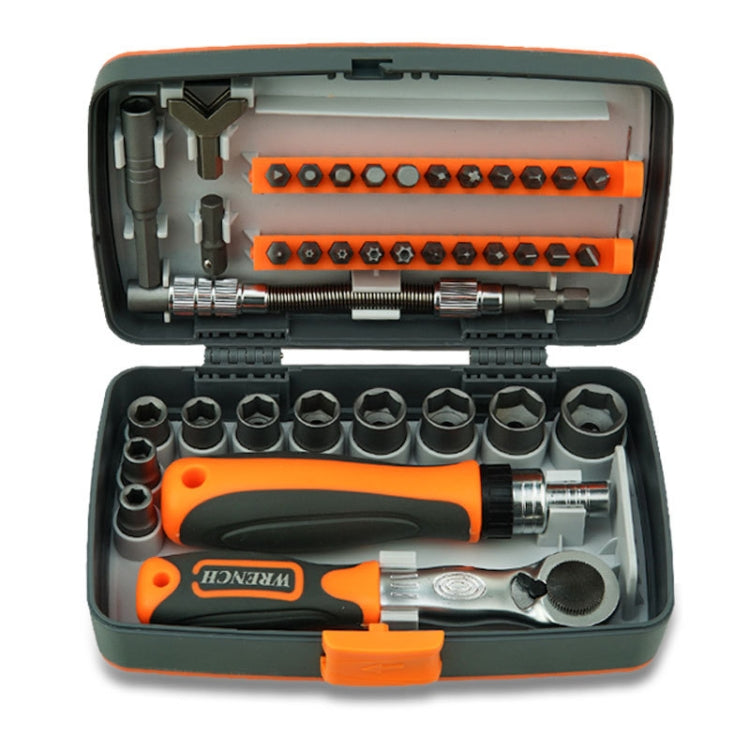 38 In 1 Labor-Saving Ratchet Multi-Purpose Screwdriver Set Household Hardware Tools Combination Screwdriver Toolbox, 38 In 1