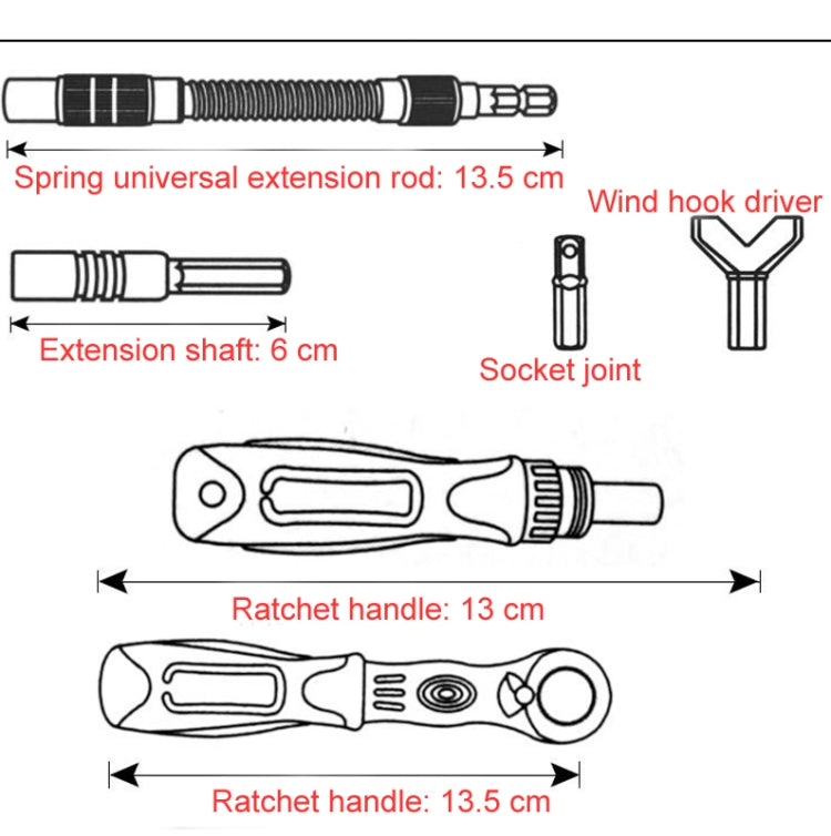 38 In 1 Labor-Saving Ratchet Multi-Purpose Screwdriver Set Household Hardware Tools Combination Screwdriver Toolbox, 38 In 1