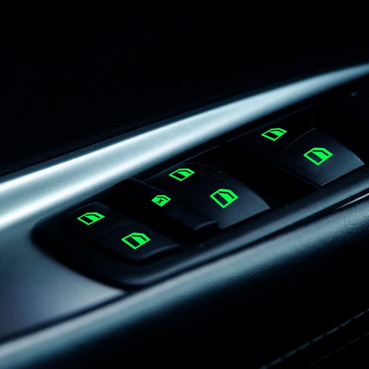 Car Window Sticker Lifter Modified Sticker Car Luminous Switch Car Window Button Car Sticker, Luminous Green, Luminous Orange, Luminous Blue