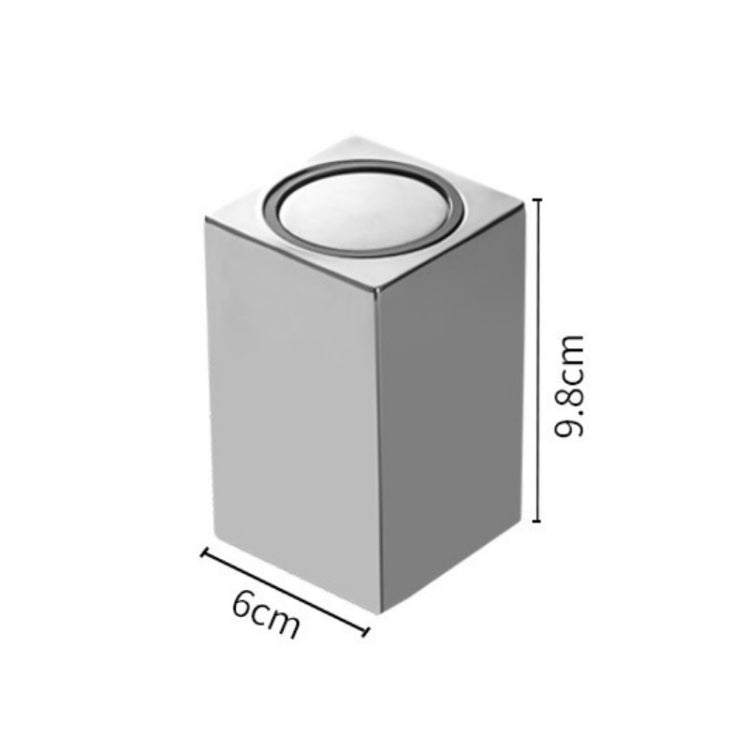 Push-Type Stainless Steel Toothpick Holder Portable Automatic Pop-Up Toothpick Storage Box, Square Push-Type Stainless Steel
