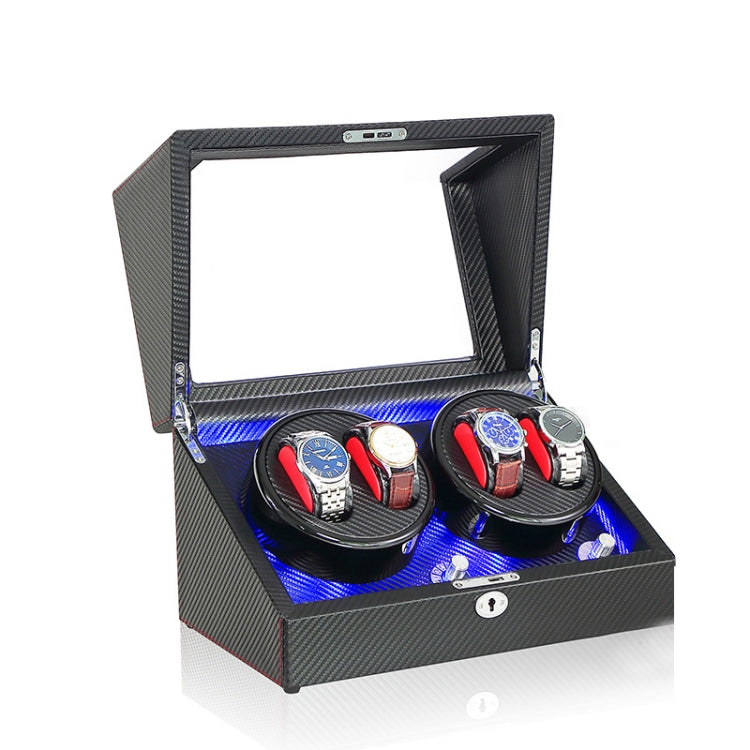 Electric Motor Rotating Watch Box Automatic Mechanical Watch Shaker, US / EU / UK Plug, Black + Camel Flannel, Pure Carbon Fiber, Ebony, All Black, Black & White, Ebony + Camel Flannel, Ebony White