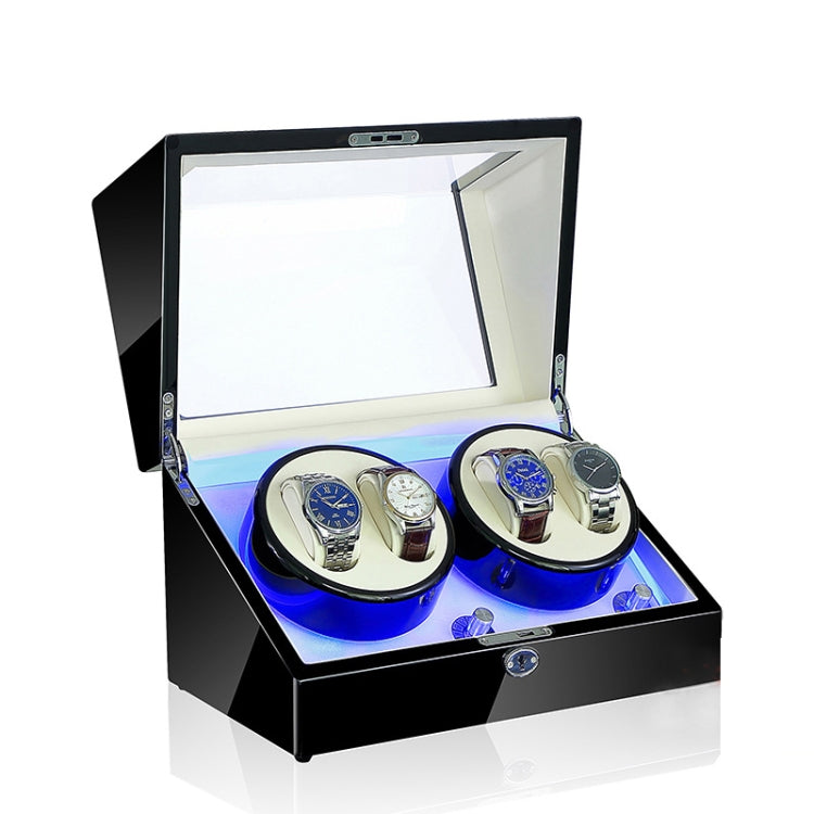 Electric Motor Rotating Watch Box Automatic Mechanical Watch Shaker, US / EU / UK Plug, Black + Camel Flannel, Pure Carbon Fiber, Ebony, All Black, Black & White, Ebony + Camel Flannel, Ebony White