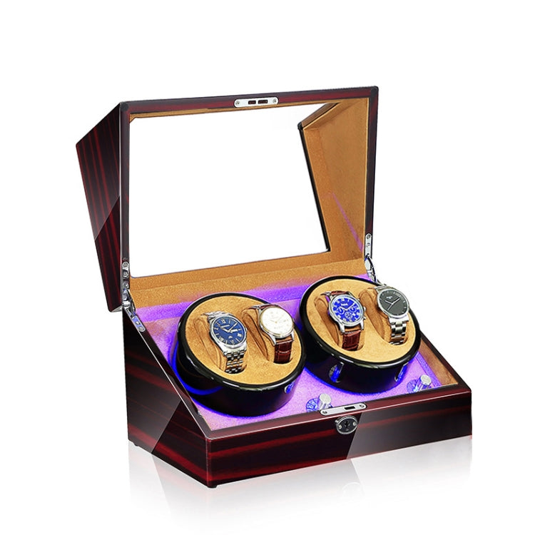 Electric Motor Rotating Watch Box Automatic Mechanical Watch Shaker, US / EU / UK Plug, Black + Camel Flannel, Pure Carbon Fiber, Ebony, All Black, Black & White, Ebony + Camel Flannel, Ebony White