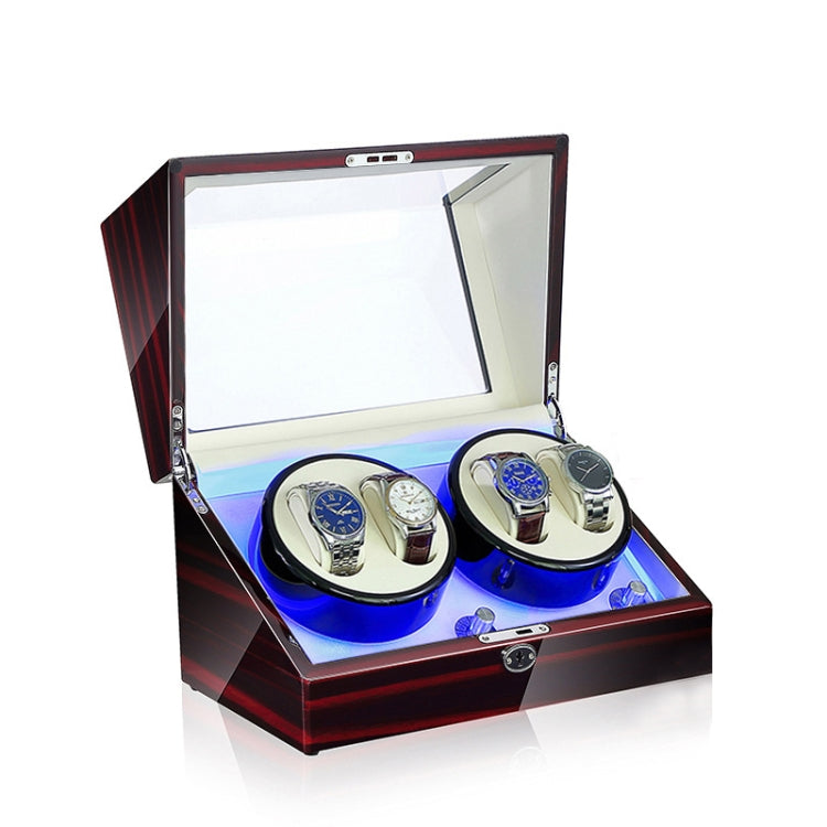Electric Motor Rotating Watch Box Automatic Mechanical Watch Shaker, US / EU / UK Plug, Black + Camel Flannel, Pure Carbon Fiber, Ebony, All Black, Black & White, Ebony + Camel Flannel, Ebony White