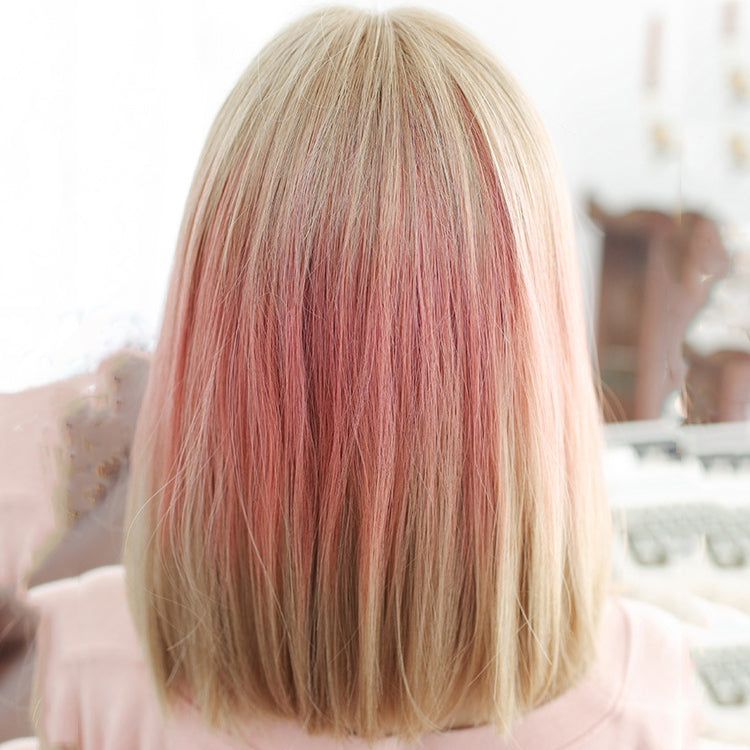 Female Gradient Highlighting Lifelike Chemical Fiber Headgear Wigs