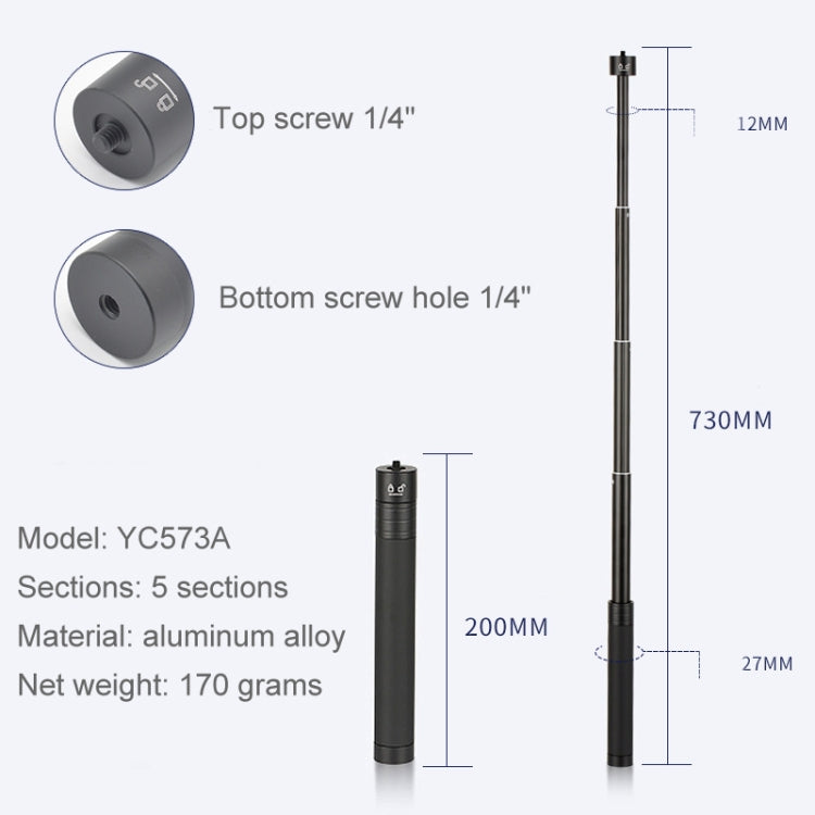 قضيب تمديد مثبت مخصص لكاميرا السيلفي G5 / SPG / WG2 Gimbal، YC573A، YC573B، YC493، YC667C، YC669 مع PTZ، ربط مزدوج الغرض