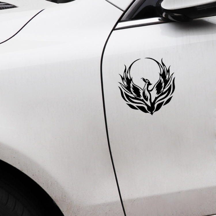 4 PCS Car Personality Decals Electric Car Stickers Decoration Fire Phoenix Totem, Fire Phoenix