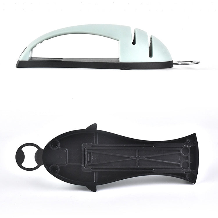 Multi-Function Fish Shape Knife Sharpener Tool Holder Diamond Tungsten Steel Knife Sharpener, Green, Pink, Black