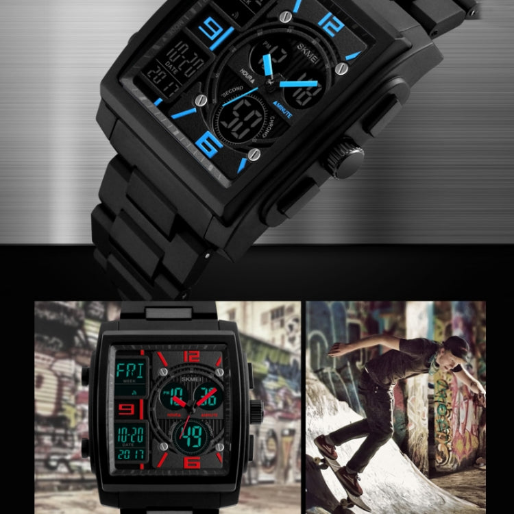 SKMEI 1274 Men Fashion Electronic Watch Multifunctional Outdoor Sports Watch