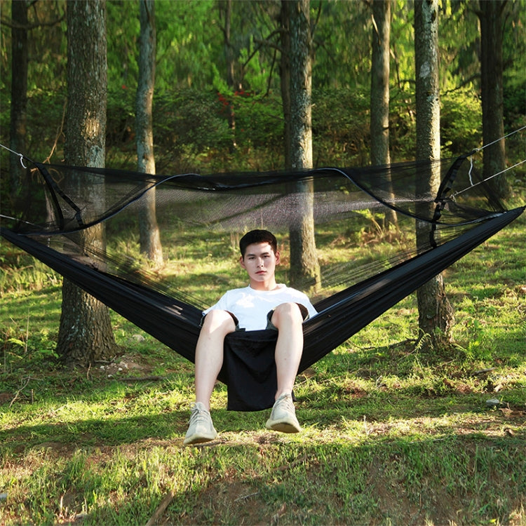 1-2 Person Outdoor Mosquito Net Parachute Hammock Camping Hanging Sleeping Bed Swing Portable Double Chair, 260 x 140cm