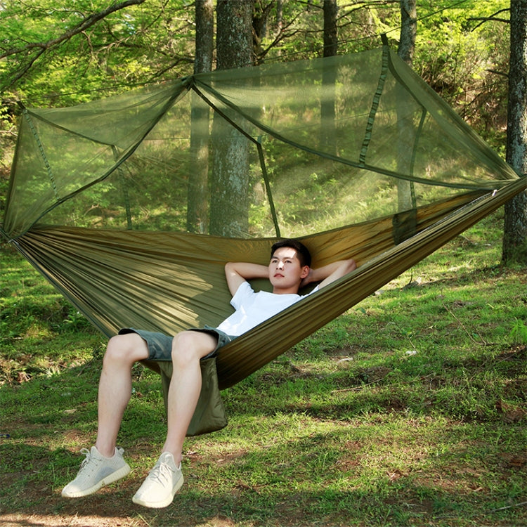 1-2 Person Outdoor Mosquito Net Parachute Hammock Camping Hanging Sleeping Bed Swing Portable Double Chair, 260 x 140cm