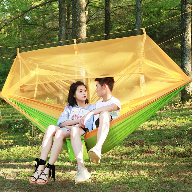 1-2 Person Outdoor Mosquito Net Parachute Hammock Camping Hanging Sleeping Bed Swing Portable Double Chair, 260 x 140cm