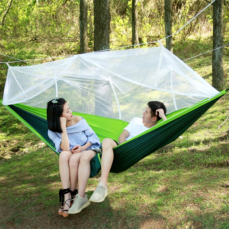 1-2 Person Outdoor Mosquito Net Parachute Hammock Camping Hanging Sleeping Bed Swing Portable Double Chair, 260 x 140cm