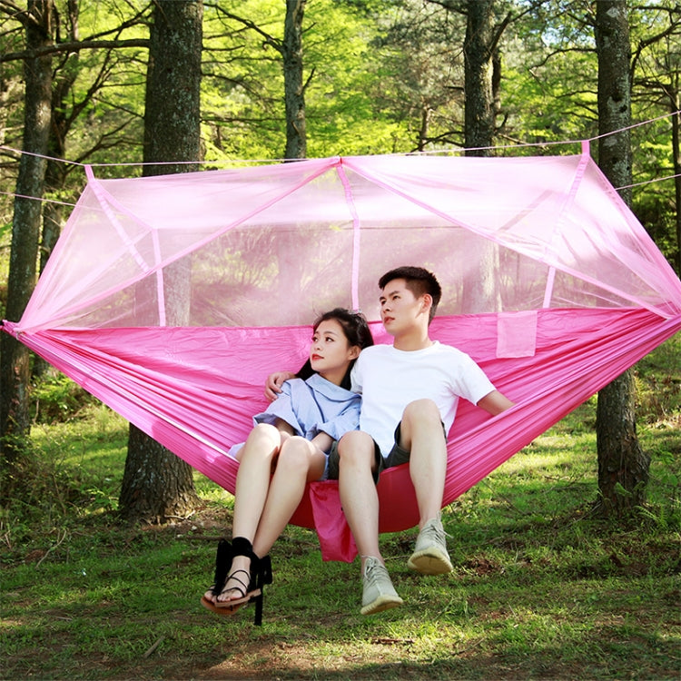 1-2 Person Outdoor Mosquito Net Parachute Hammock Camping Hanging Sleeping Bed Swing Portable Double Chair, 260 x 140cm