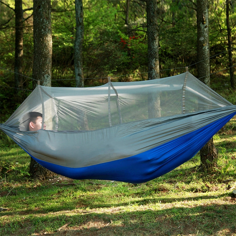 1-2 Person Outdoor Mosquito Net Parachute Hammock Camping Hanging Sleeping Bed Swing Portable Double Chair, 260 x 140cm