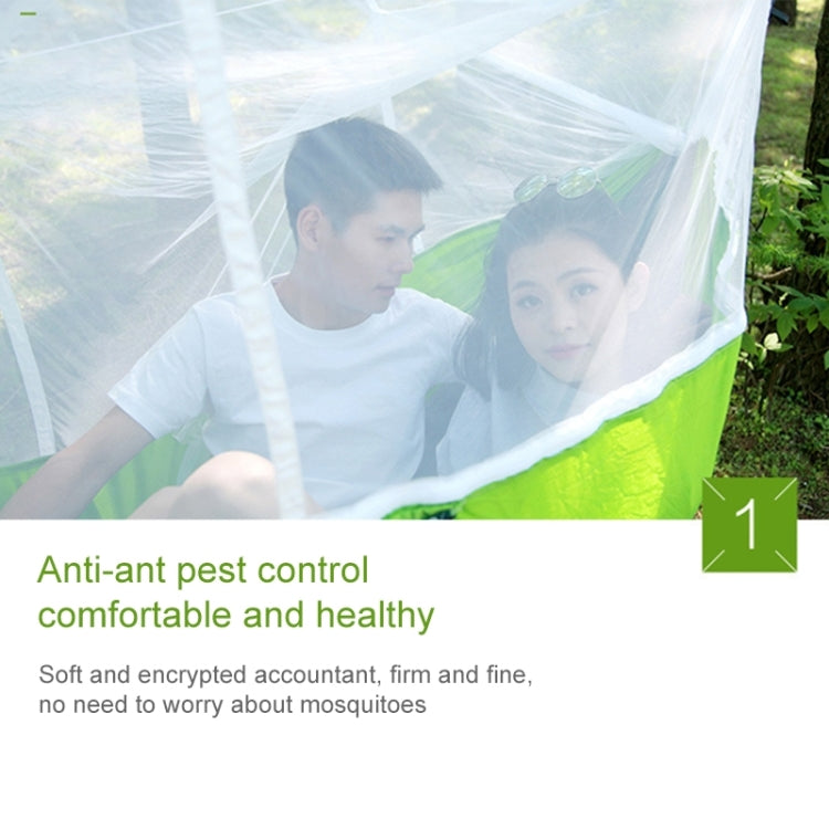 1-2 Person Outdoor Mosquito Net Parachute Hammock Camping Hanging Sleeping Bed Swing Portable Double Chair, 260 x 140cm