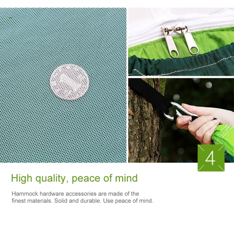 1-2 Person Outdoor Mosquito Net Parachute Hammock Camping Hanging Sleeping Bed Swing Portable Double Chair, 260 x 140cm