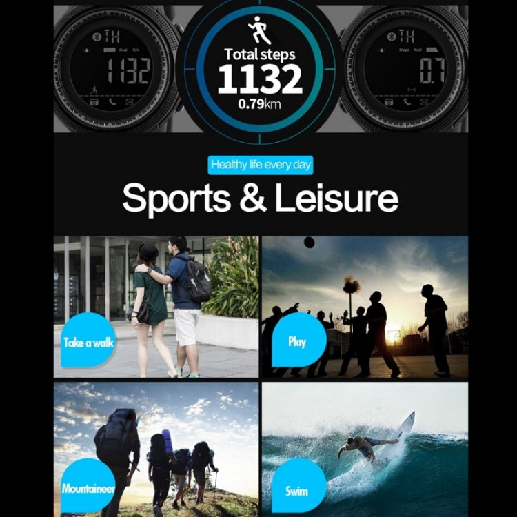 SKMEI 1250 Men Outdoor Waterproof Sports Digital Watch Multi-Function Watch