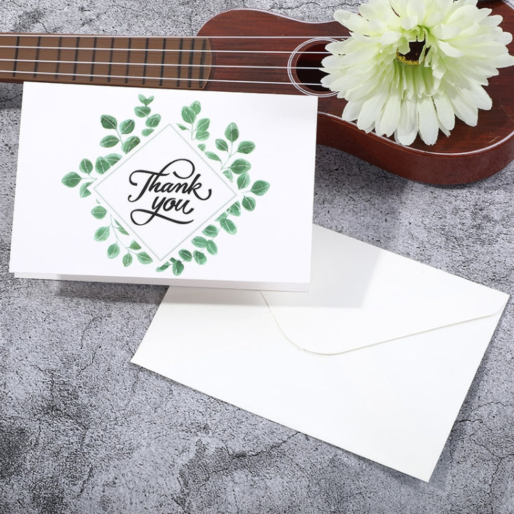 6pcs / Set Thank You Card Creative Half-Fold Greeting Card, Half-Fold Greeting Card