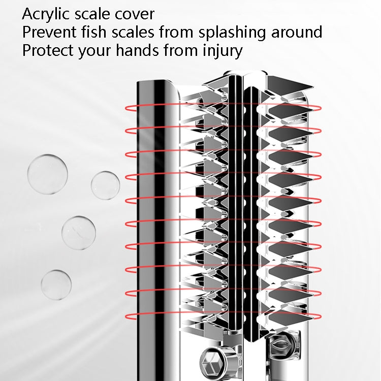 Electric Fish Scale Scraper Household Use Scraping Tool, CN Plug, Red, Black
