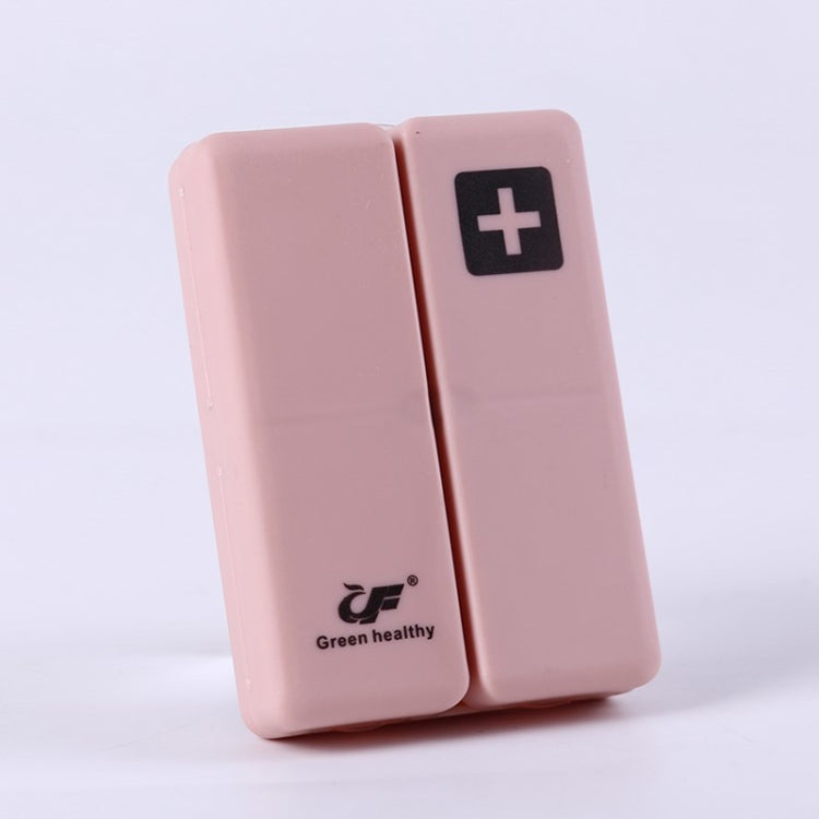 Folding Portable Sealed and Dispensing Small Pill Box, Blue, White, Green, Pink