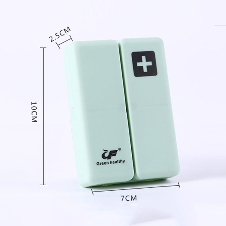 Folding Portable Sealed and Dispensing Small Pill Box, Blue, White, Green, Pink