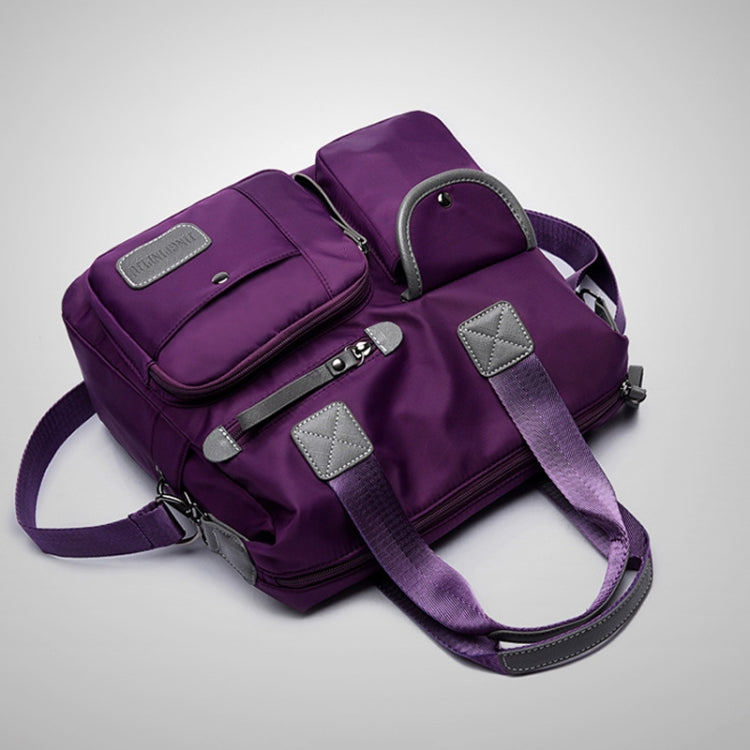 Waterproof Oxford Cloth Handbag Casual Nylon Shoulder Diagonal Bag Female Bag Canvas Bag, Purple, Black, Red, Blue
