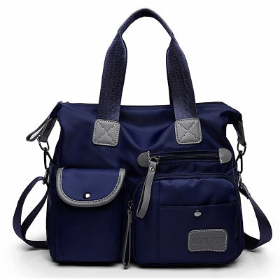 Waterproof Oxford Cloth Handbag Casual Nylon Shoulder Diagonal Bag Female Bag Canvas Bag, Purple, Black, Red, Blue