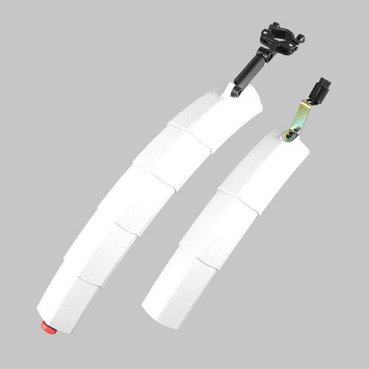 Bicycle Telescopic Folding Mudguard 27.5 Inch Extended Water Retaining LED Taillight
