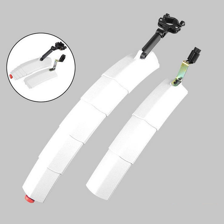 Bicycle Telescopic Folding Mudguard 27.5 Inch Extended Water Retaining LED Taillight