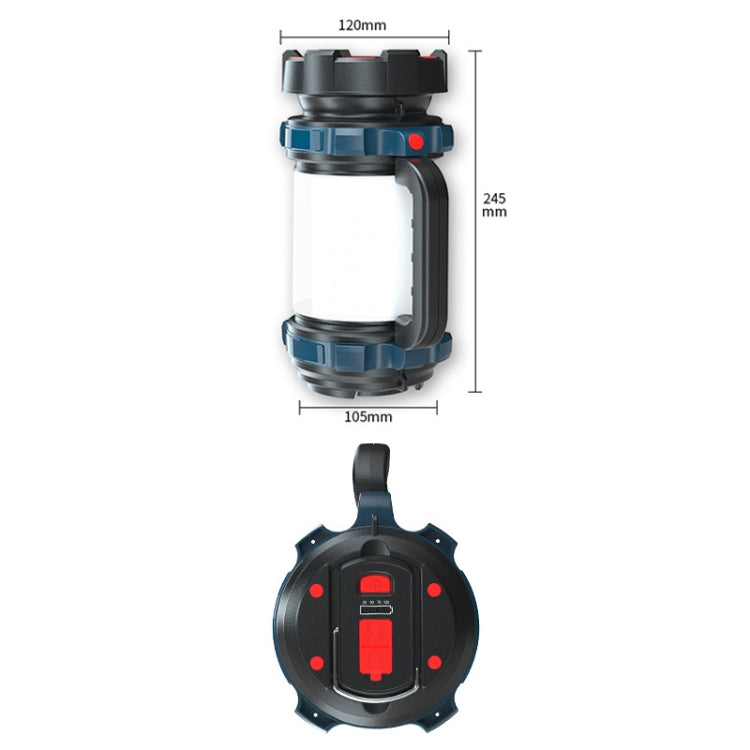LED Mountaineering Waterproof Patrol USB Charging Flashlight with Power Bank Function, 4800mAh