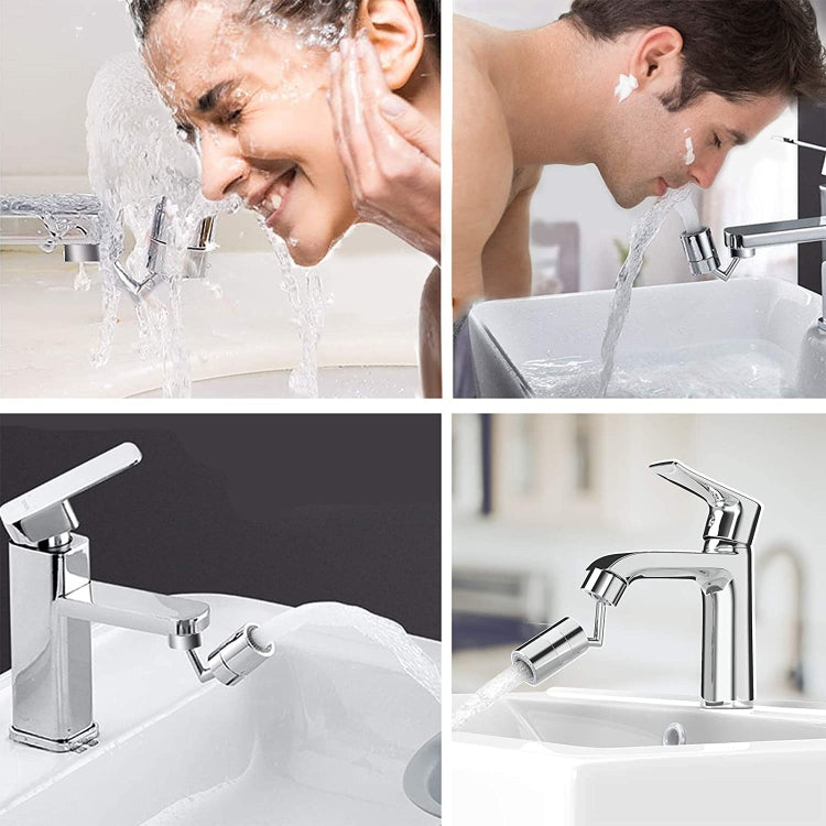 720-Degree Universal Rotating Faucet Anti-Splash Spout Filter Dual-Function Faucet, Two Sections