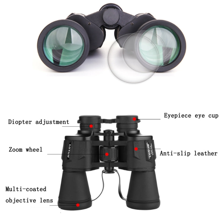 Luxun 20X50 Outdoor Binoculars Low Light Night Vision Non-Infrared High Power Binoculars