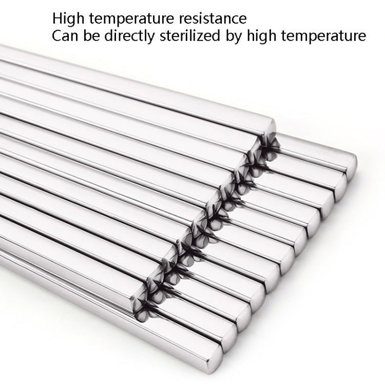 1 Pairs 304 Stainless Steel Chopsticks Non-Slip Tableware Adult Chopsticks, 22.7cm