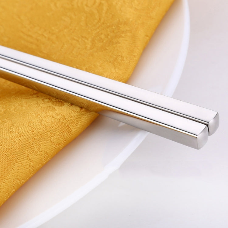 1 Pairs 304 Stainless Steel Chopsticks Non-Slip Tableware Adult Chopsticks, 22.7cm