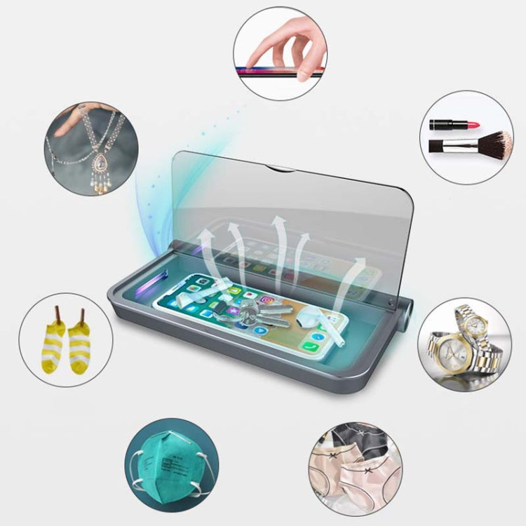 M3 Multifunctional Mobile Phone Disinfection Box UVC Ultraviolet Germicidal Mask Smart Toothbrush Sterilizer, Black Wireless Charger, Blue Wireless Charger, Blue Disinfection Box, Black Disinfection Box