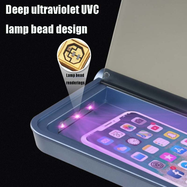 M3 Multifunctional Mobile Phone Disinfection Box UVC Ultraviolet Germicidal Mask Smart Toothbrush Sterilizer, Black Wireless Charger, Blue Wireless Charger, Blue Disinfection Box, Black Disinfection Box