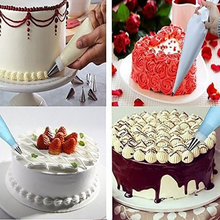 8 PCS/Set 6 Stainless Steel Nozzle Set DIY Cake Decorating Tools Silicone with EVA Cream Pastry Bag, 8 PCS/Set Cake Decorating Tools