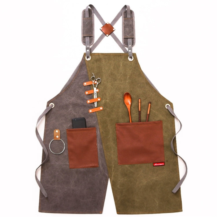 Denim Apron Barber Milk Tea Shop Waiter Overalls