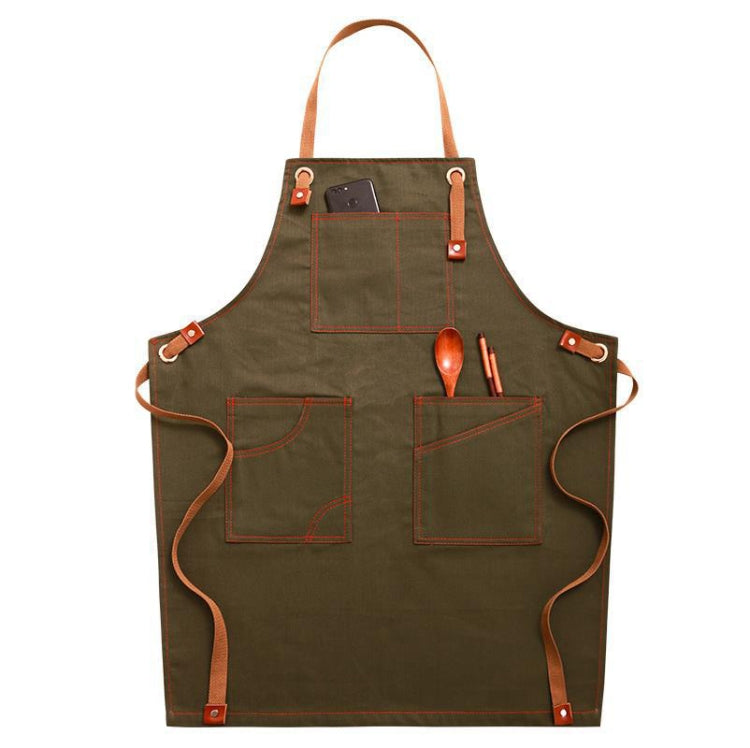 Household Denim Apron Barista Floral Tea Shop Barber Work Clothes, Adult Version, for Children 47cm, for Children 57cm