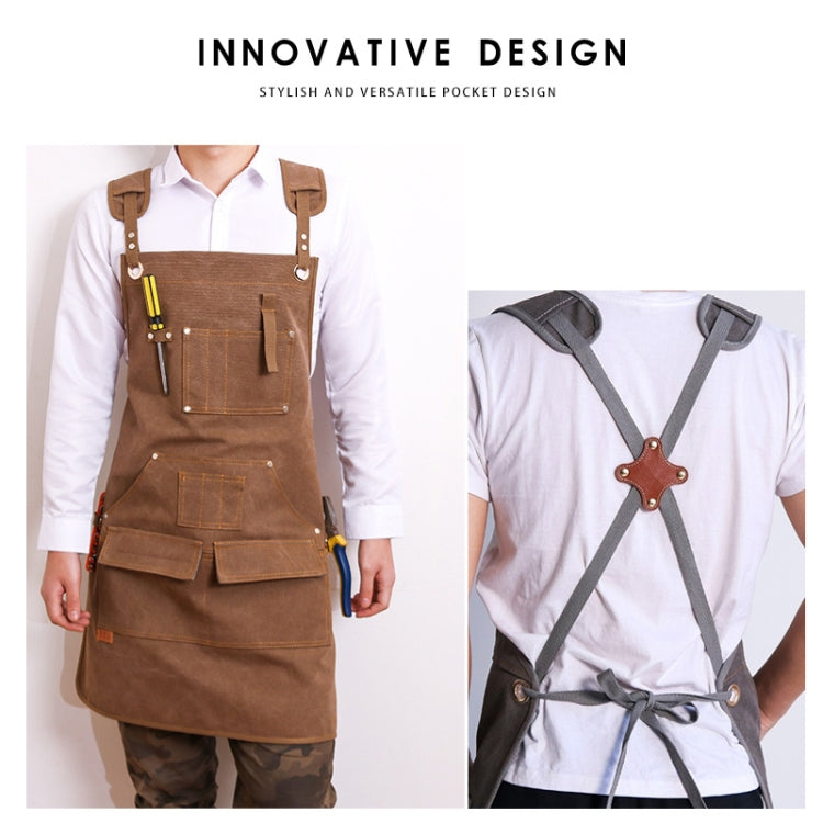 Canvas Apron Barber Roasting Cafe Gardening Woodworking Men And Women Work Clothes, Adult Models, For Children 47cm, For Children 57cm