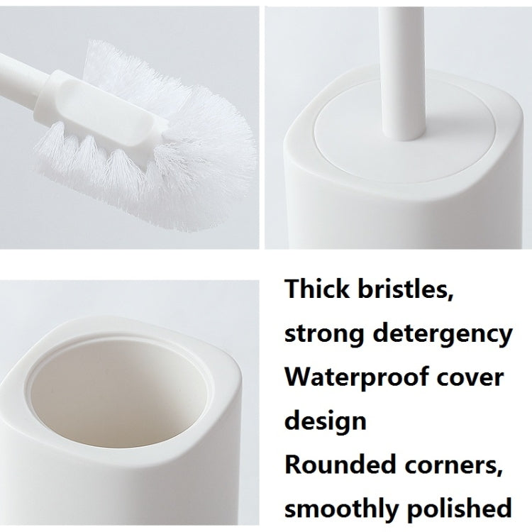 Toilet Brush With Base Household Toilet Long-Handled Soft-Bristled Toilet Cleaning Brush Set, White, Pink, Grey